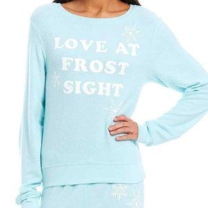 NWT Wildfox 2-pc Set Love At Frost Sight shirt & pants light Blue snowflake $216